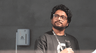 Team member presenting